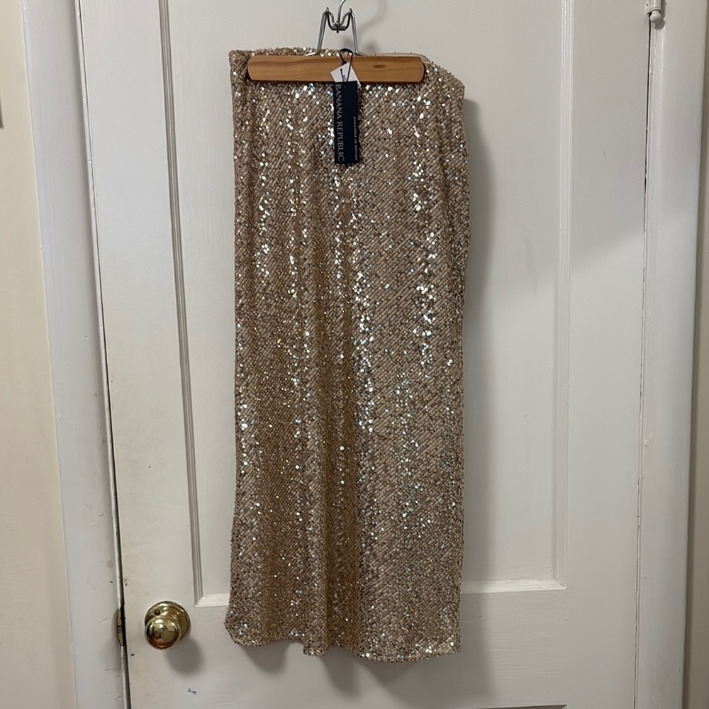 Festive A-line Sequined Skirt - Size Small